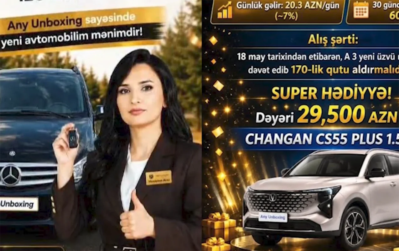 Any Unboxing şoku: onlayn piramida 2,5 milyon manat zərər verib