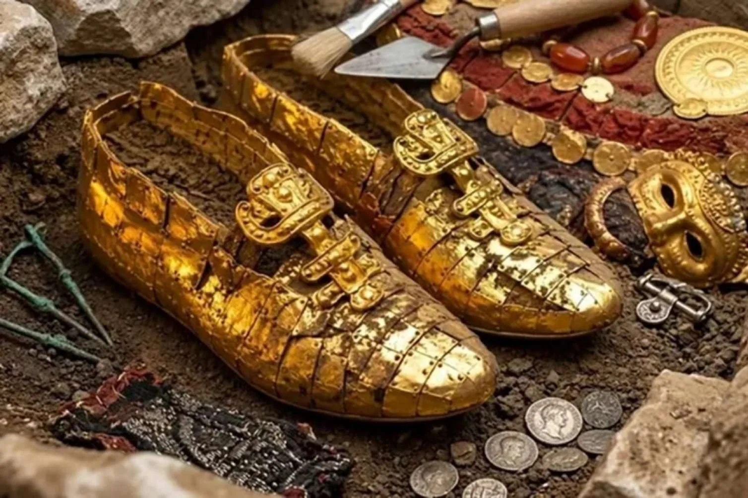 Manqışlaqda qızıl ayaqqabı tapıldı